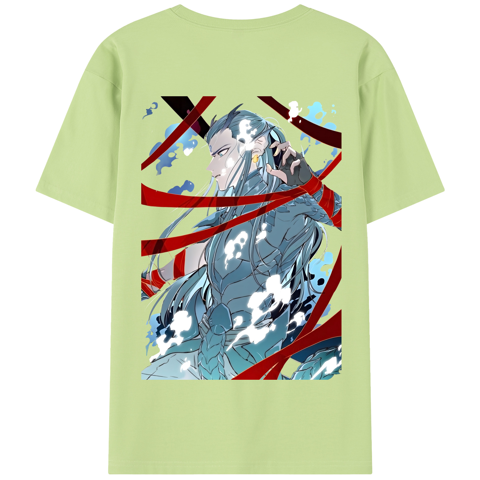（画像用） Ne Zha 2 ナタ 魔童の大暴れ 綿100％半袖Tシャツ（背面プリント）